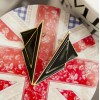 E-2027 New European Style Gold Plated Alloy Glazed Geometry Triangle Ear Stud Earring