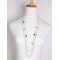 N-1530 New  Arrived Fashion Charming Gold Boeknot Pearl Double Chain Necklace