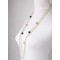 N-1530 New  Arrived Fashion Charming Gold Boeknot Pearl Double Chain Necklace