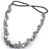 New Comming silver/Bronze plated crystal rhinestone leaf flower necklace/ Headband F-0007