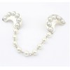 P-0064 New European Style Silver Plated Alloy Pearl All Matched Brooch Pin