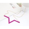 N-4537 New Arrival Fashion Exclusive Enamel Geometric Sharp Pendant Cool  Necklace