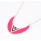 N-4566 New Arrival Fashion Punk Enamel Semi-circle Whit triangle Pendant Necklace