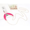 N-4566 New Arrival Fashion Punk Enamel Semi-circle Whit triangle Pendant Necklace