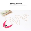 N-4566 New Arrival Fashion Punk Enamel Semi-circle Whit triangle Pendant Necklace
