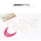 N-4566 New Arrival Fashion Punk Enamel Semi-circle Whit triangle Pendant Necklace