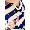 N-4566 New Arrival Fashion Punk Enamel Semi-circle Whit triangle Pendant Necklace