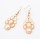 E-0055 New Fashion Arrival Gold Plated Metal Pearl Drop Gem Pendant Earring