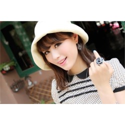 E-0055 New Fashion Arrival Gold Plated Metal Pearl Drop Gem Pendant Earring