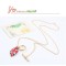 N-0032 New Arrival Fashion Gold/Silver Plated Metal Enamel Flag Long Necklace