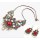 S-0061 New Arrival Bohemia Vintage Bronze Enamel Flowers Choker Necklace Earring Set