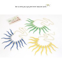 N-1868 European Fashion Charming Golden Metal Enamel The Small Tadpole Choker Necklace