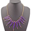 N-1869 European Fashion Lovely Vintage Gold Metal Enamel The Small Tadpole Choker Necklace