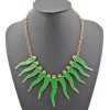 N-1869 European Fashion Lovely Vintage Gold Metal Enamel The Small Tadpole Choker Necklace