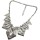 N-1760 New Arrival Vintage Gold/Silver Metal Geometric Clear Crystal Choker Necklace
