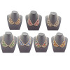 N-0788 Fashion Charming Rhinestone Gold Plated Metal Round Resin Gem Choker Necklace