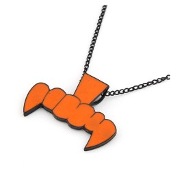 N-4581 Fashion Cool Enamel Metal Tooth Lovely Pendant Necklace