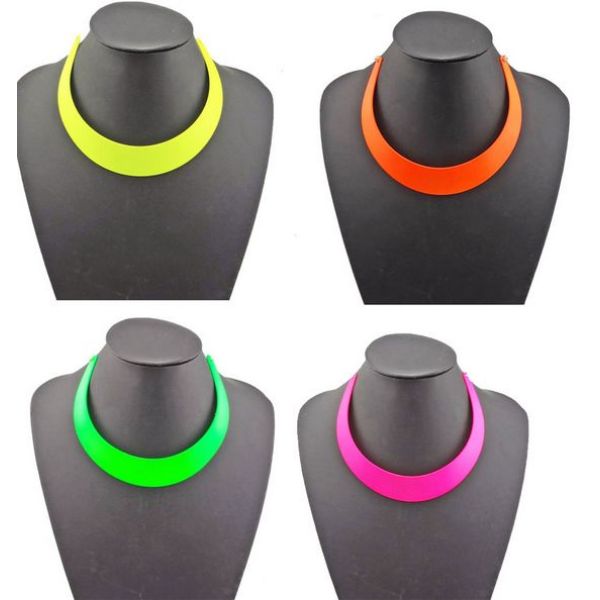 N-2101 Fashion Punk style arc crescent Shape collar necklace