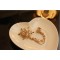 P-0065 New Charming Lovely Gold Plated Metal White Pearl Flower Multi Chains Brooch Pin