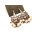 E-0234 New Vintage Bronze Hollow Out Flower Leaf Beads Rhinestone Dangling Earring