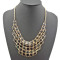 N-4752 Fashion gold plated metal geometry Enamel  tassels Choker Bib Necklace