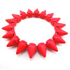 B-0047 punk Style Man made Opal rivet stretch bracelet