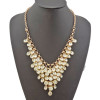 N-1270 New Fashion gold/gun black/silver metal clear crystal tassels choker handmade necklace tassels choker handmade necklace N-1270