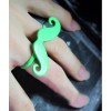 R-0184 Colors Choose Cute Cosplay Moustache Handlebar Two Fingers Double Ring 8.5 8