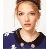 P-0063 New Arrival Gold/Bronze Plated Pearl Rhinestone Flower Brooch Pin