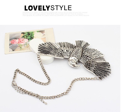 European style Fashion The eagle expanded its wings  Choker Bib Necklace N-3252