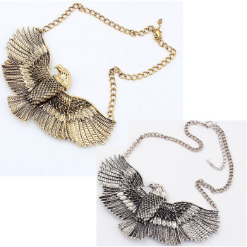 European style Fashion The eagle expanded its wings  Choker Bib Necklace N-3252