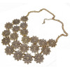 N-1873 New Arrival vintage style multilayer lace shape flower bib Necklace