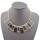 N-1049 Bohemia style gold Plated geometry rectangle resin gem arc pendant Choker neckalce