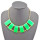 N-1049 Bohemia style gold Plated geometry rectangle resin gem arc pendant Choker neckalce