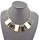 N-1049 Bohemia style gold Plated geometry rectangle resin gem arc pendant Choker neckalce