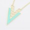 N-4514 New Fashion European Gold Plated Hollow Out Enamel Triangle Pendant Neckalce