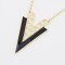 N-4514 New Fashion European Gold Plated Hollow Out Enamel Triangle Pendant Neckalce