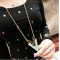 N-4514 New Fashion European Gold Plated Hollow Out Enamel Triangle Pendant Neckalce