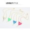 N-4601 New Fashion European  Enamel 3Triangles Rivet Pendant Neckalce
