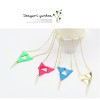 N-4601 New Fashion European  Enamel 3Triangles Rivet Pendant Neckalce