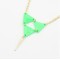 N-4601 New Fashion European  Enamel 3Triangles Rivet Pendant Neckalce