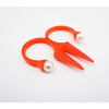 R-0530 New Chorming Fashion scissors shape pearl double finger Ring