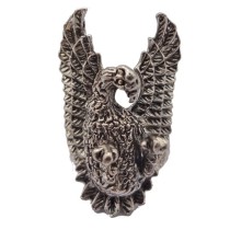 R-0709 Vintage Style Silver Metal Fly Eagle Wing Sharp Claw Ring