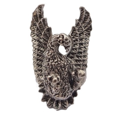 R-0709 Vintage Style Silver Metal Fly Eagle Wing Sharp Claw Ring