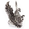 R-0709 Vintage Style Silver Metal Fly Eagle Wing Sharp Claw Ring