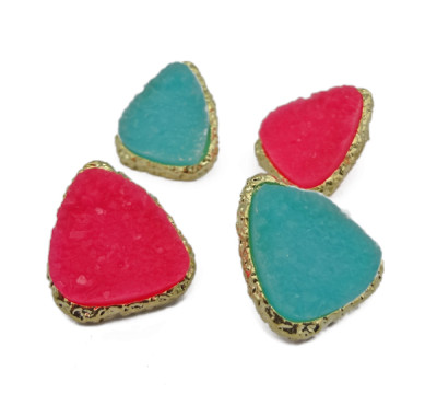 E-1003 New Lovely Fashion Sweet Candy Resin Triangle Ear Stud