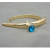 R-0131 Vintage Style Silver gold Metal rhinestone screw double finger Ring