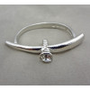R-0131 Vintage Style Silver gold Metal rhinestone screw double finger Ring