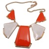 N-4596 Fashion Bohemia Gold Plated Metal Enamel Grometric Choker Necklace