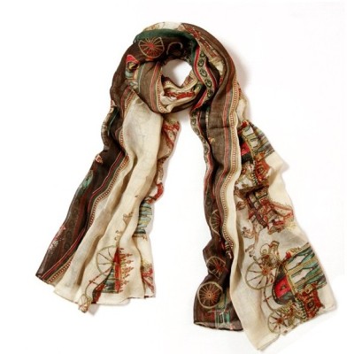 C-0023 hot Sell 2012 Stars Style Europe rectangle cream cotton carriage lady scarf 180cm*110cm